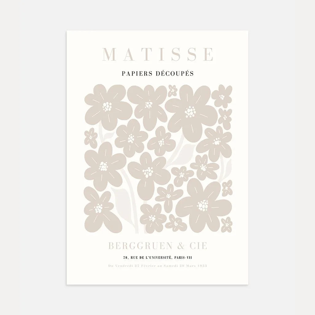 Matisse Beige Floral Poster