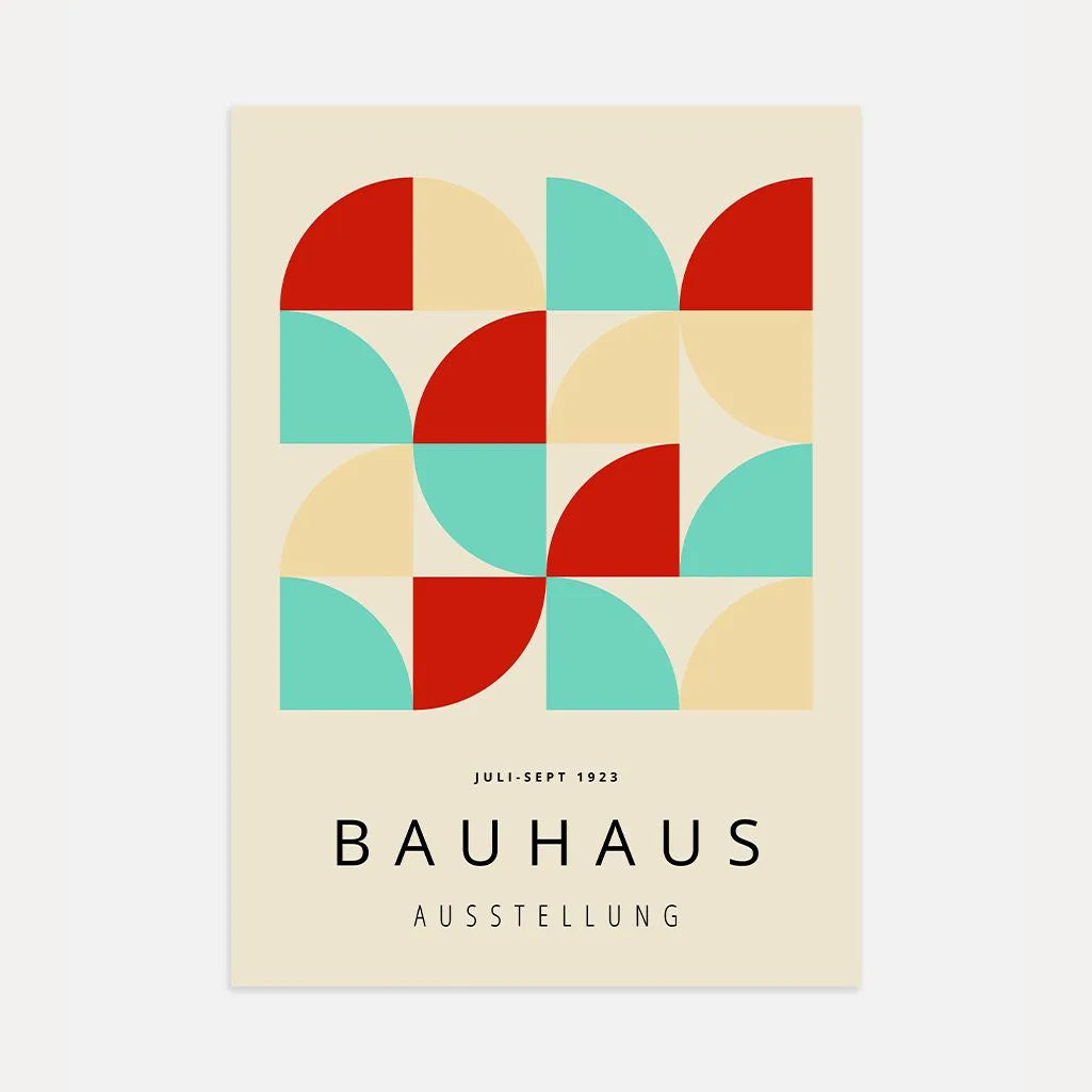 Bauhaus Türkis Rot Poster