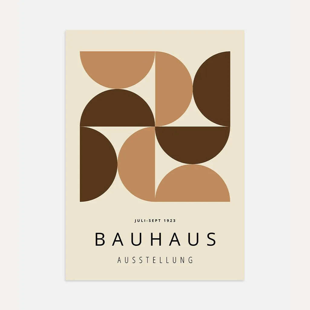 Bauhaus-Poster – Warme Geometrie