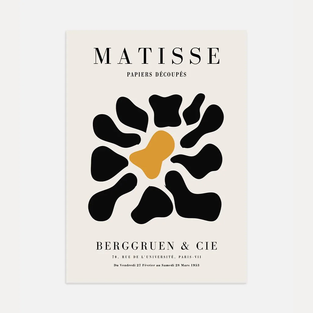 Matisse Schwarz Senf Formen Poster