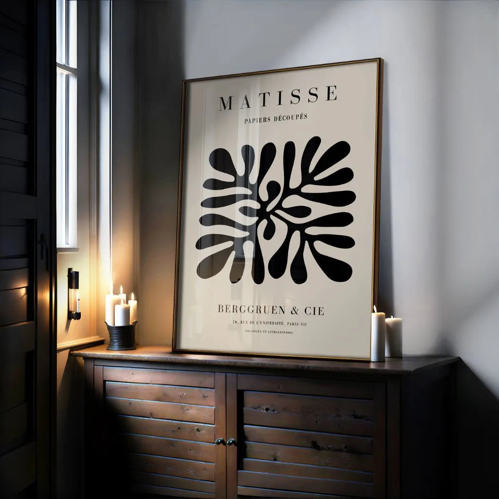 Henri Matisse – Minimalistisches Poster in Beige & Schwarz
