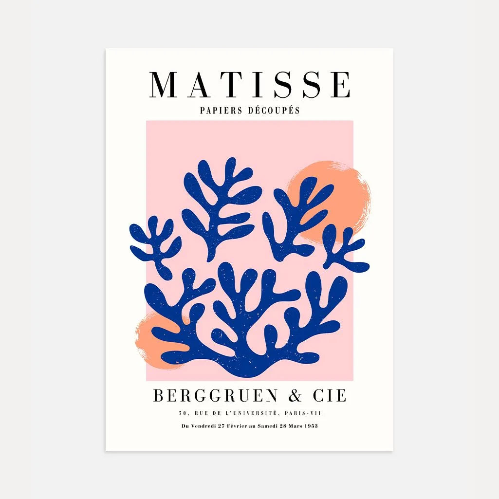 Matisse Blau Koralle Poster