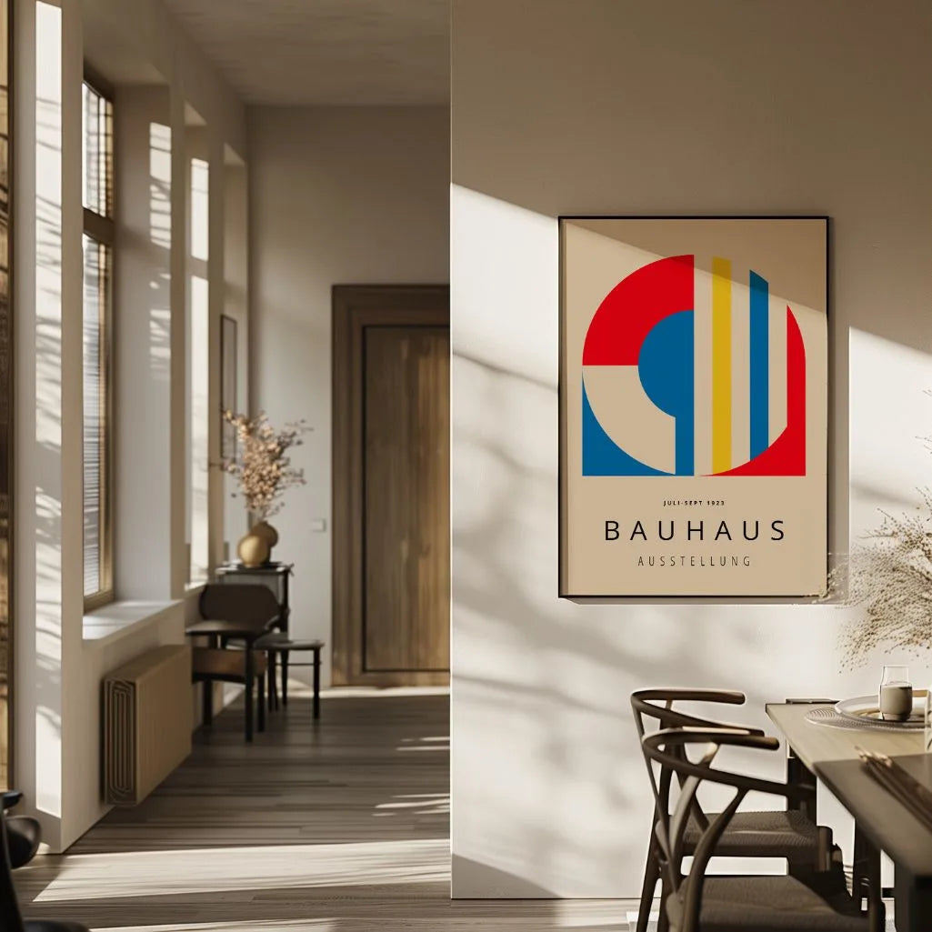 Bauhaus Abstrakter Rotakzent Poster