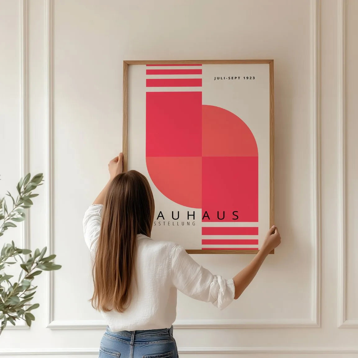 Bauhaus Pink Rhythmus Poster
