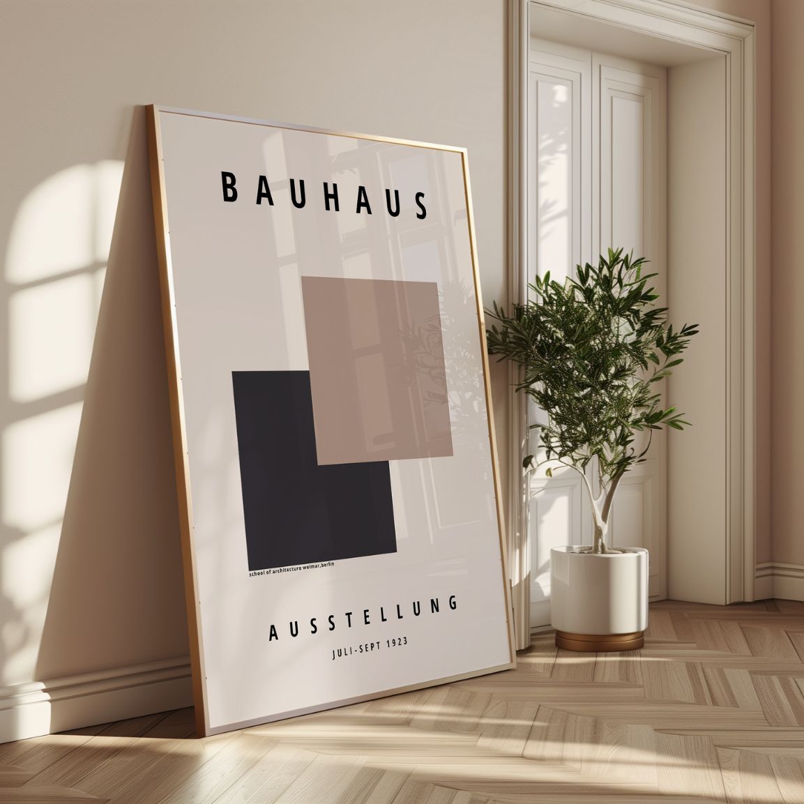 Bauhaus Quadrat Geometrie Poster