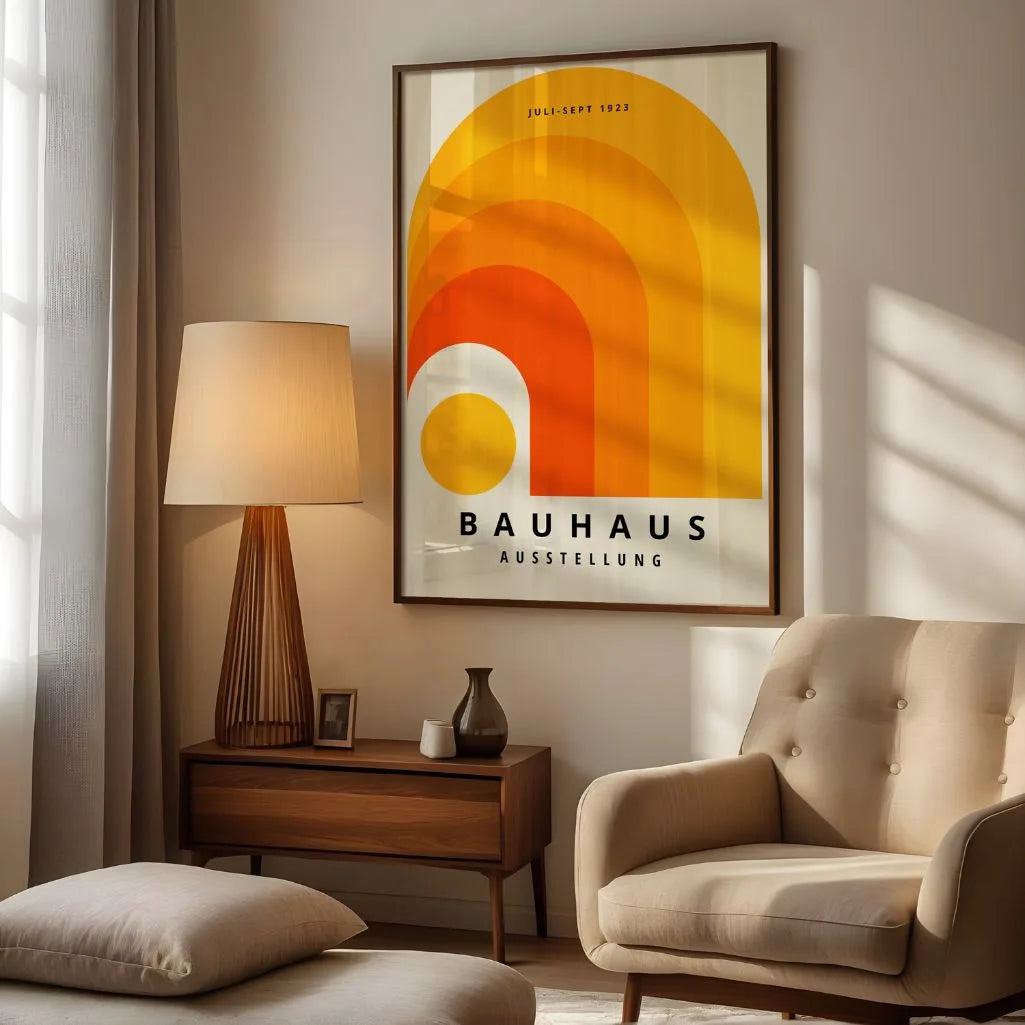 Bauhaus Oranger Regenbogen Poster
