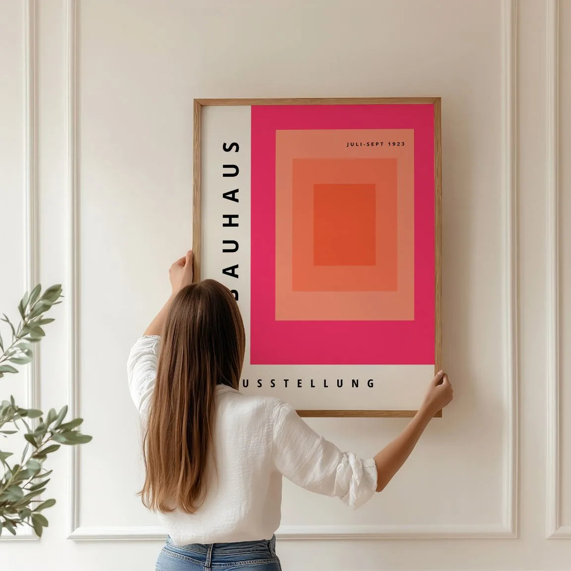 Bauhaus Rosa Verlauf Poster