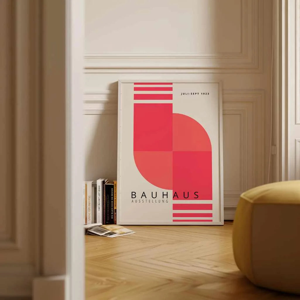 Bauhaus Pink Rhythmus Poster