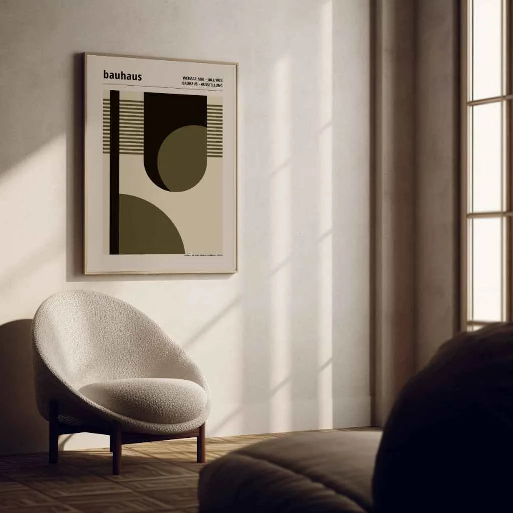 Bauhaus Geometrischer Rhythmus Poster