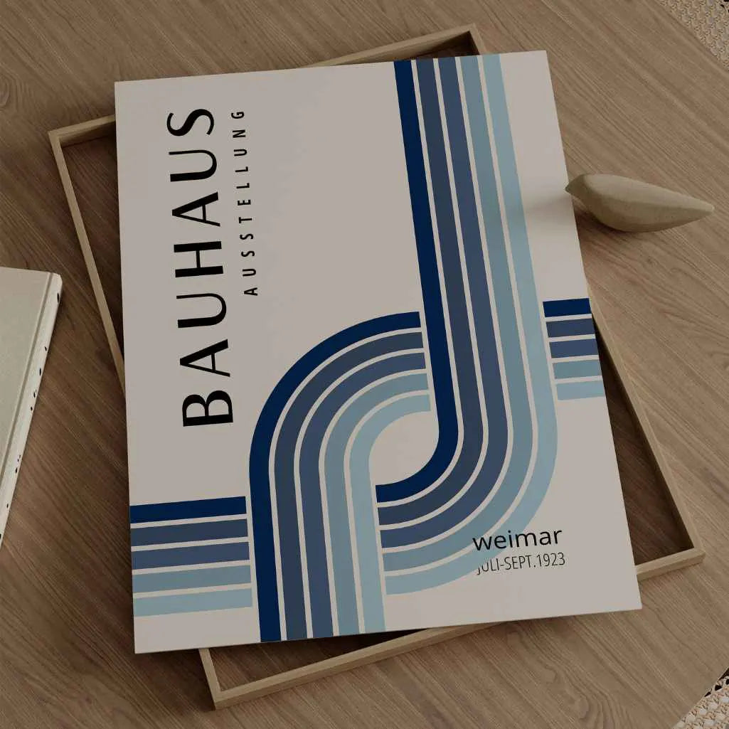 Bauhaus Blau Verlauf Poster
