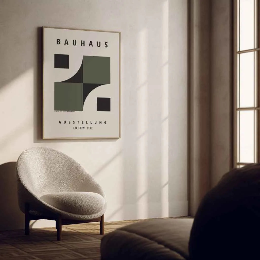 Bauhaus Grüne Formfusion Poster
