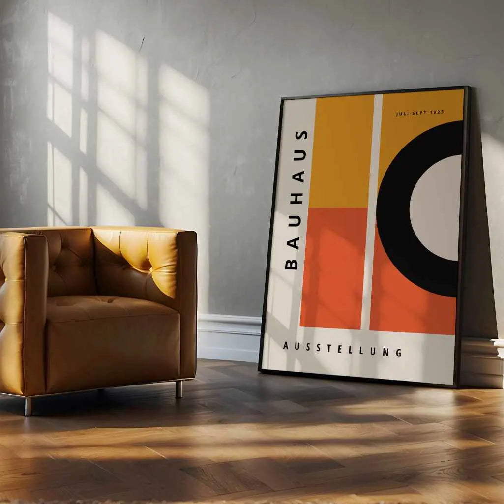 Bauhaus Orange Kontrast Poster