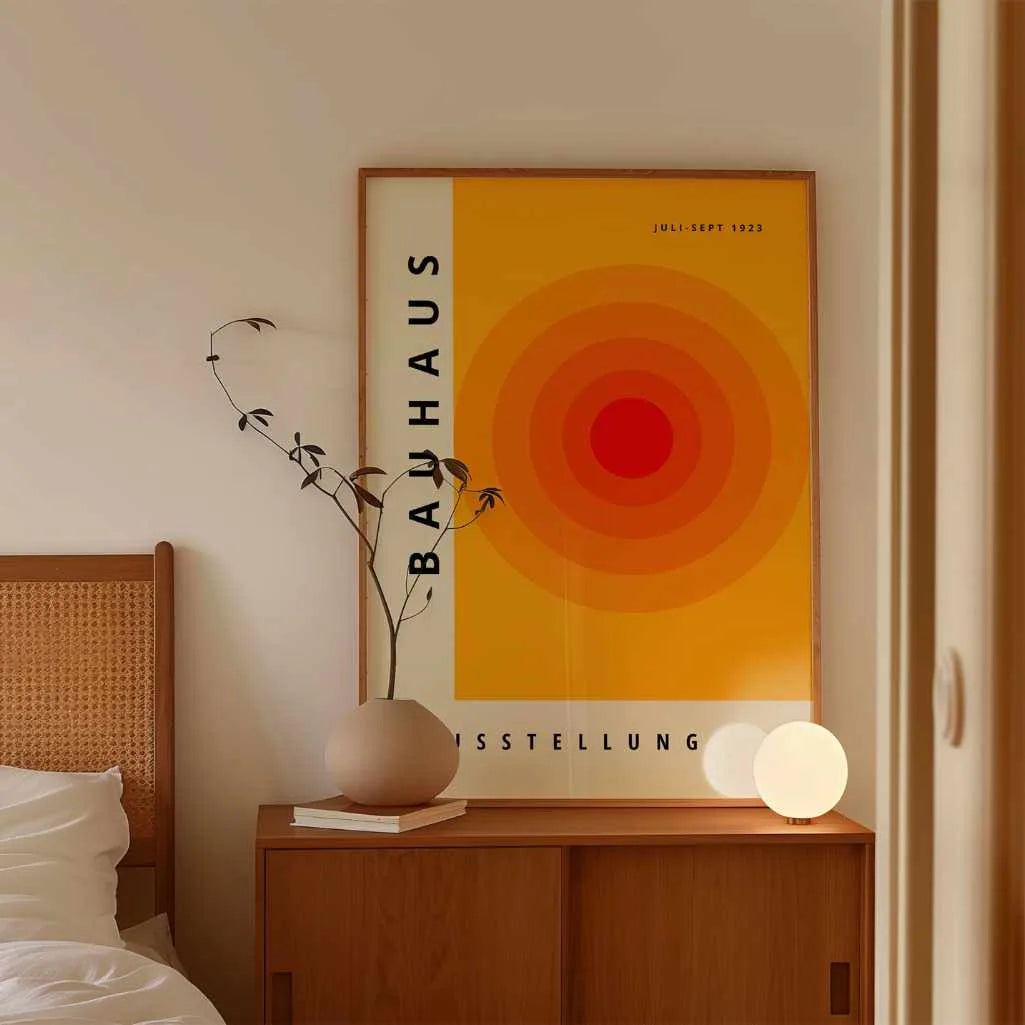 Bauhaus Oranger Kreis Poster
