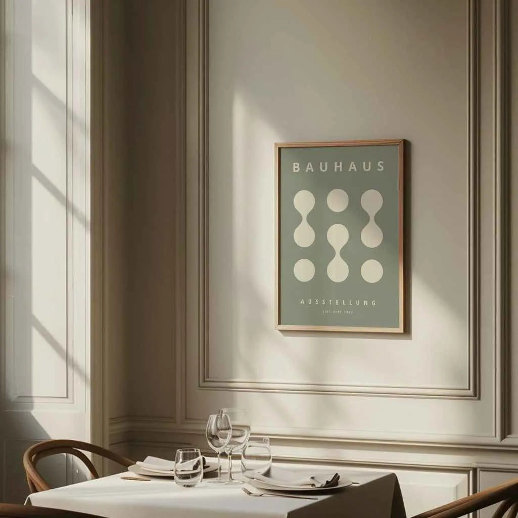 Bauhaus Salbeigrün Poster