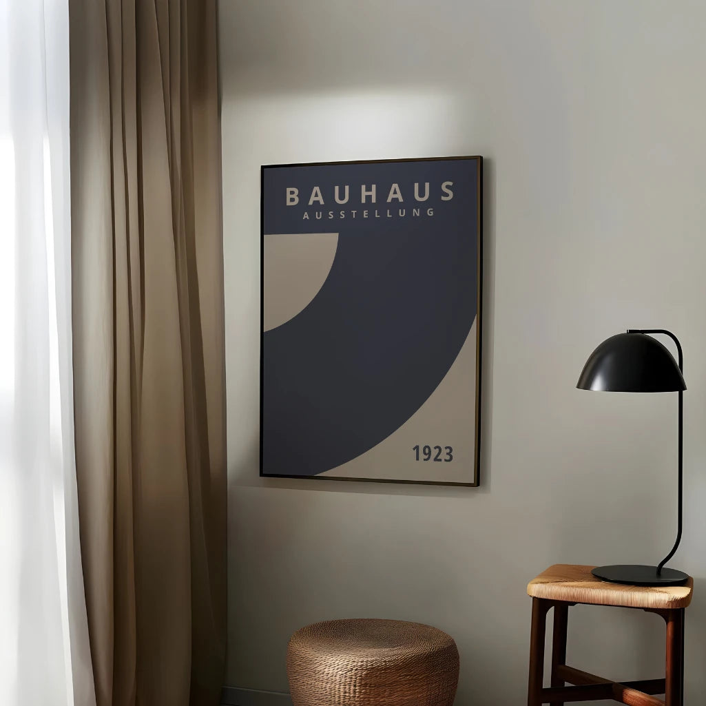 Bauhaus Blauer Farbklecks Poster