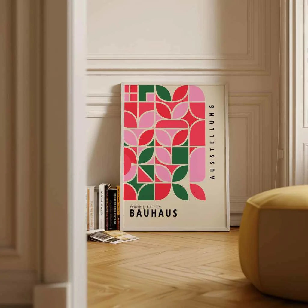 Bauhaus Grün Rot Poster