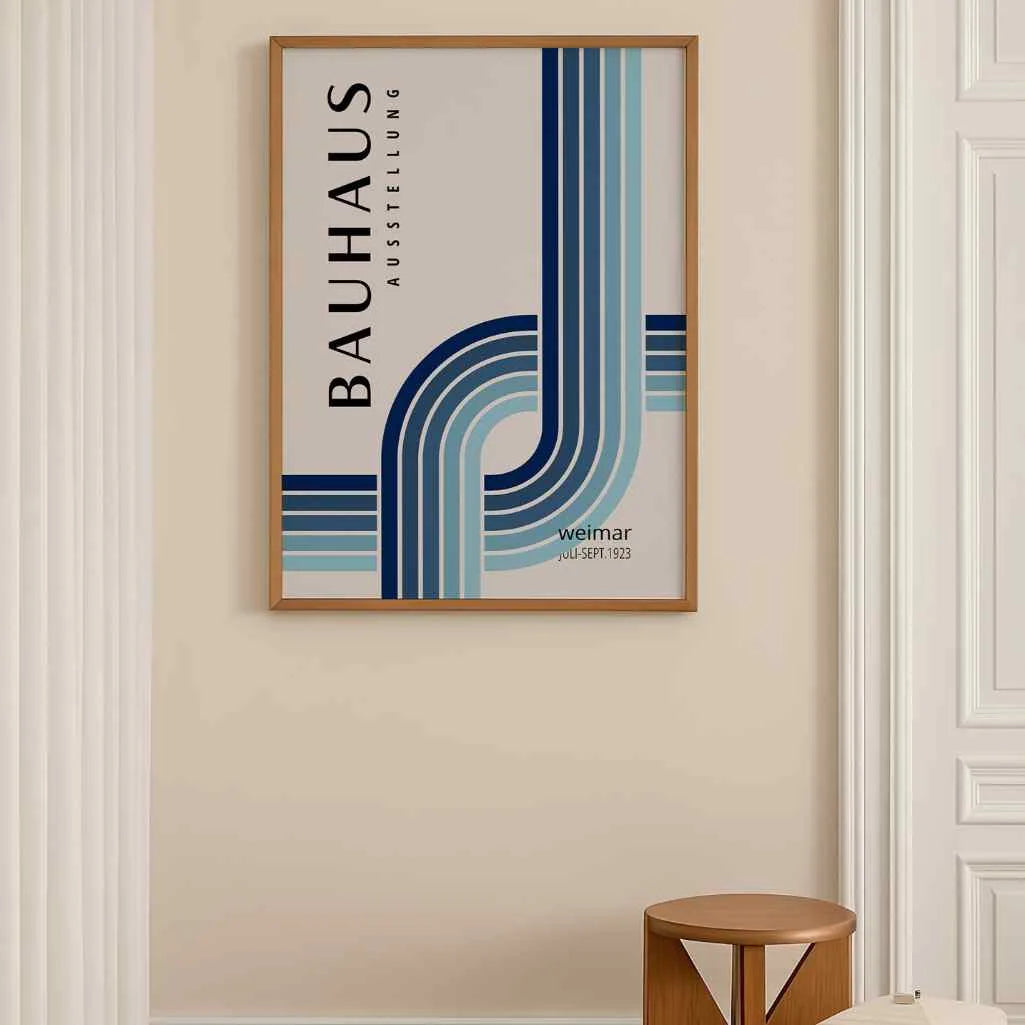 Bauhaus Blau Verlauf Poster