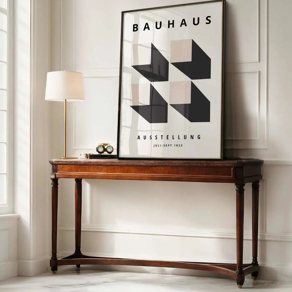 Bauhaus 3D Effekt Geometrie Poster