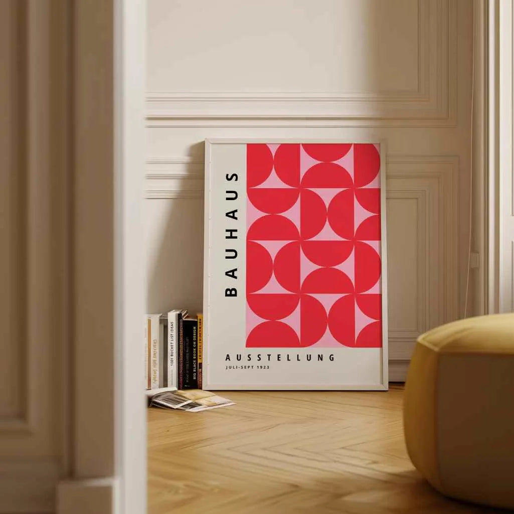 Bauhaus Rote Symmetrie Rhythmus Poster