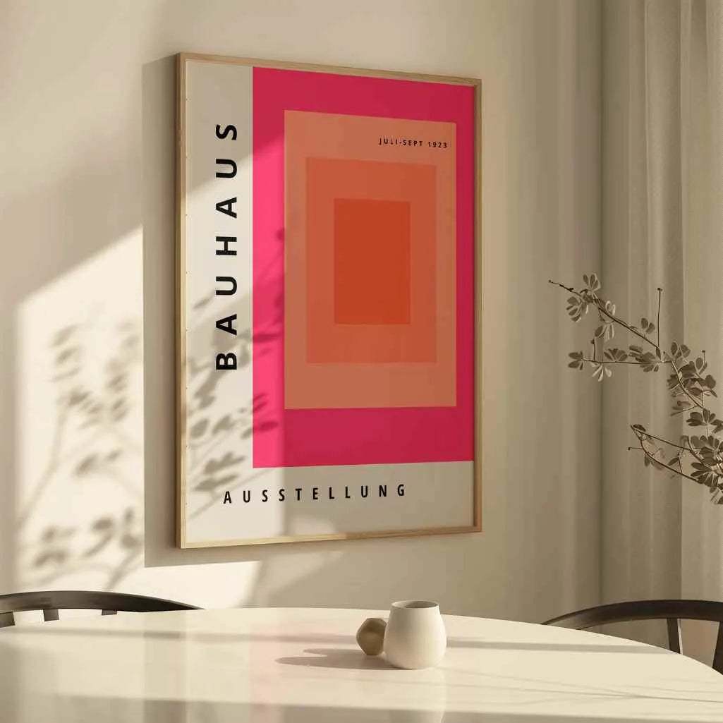Bauhaus Rosa Verlauf Poster