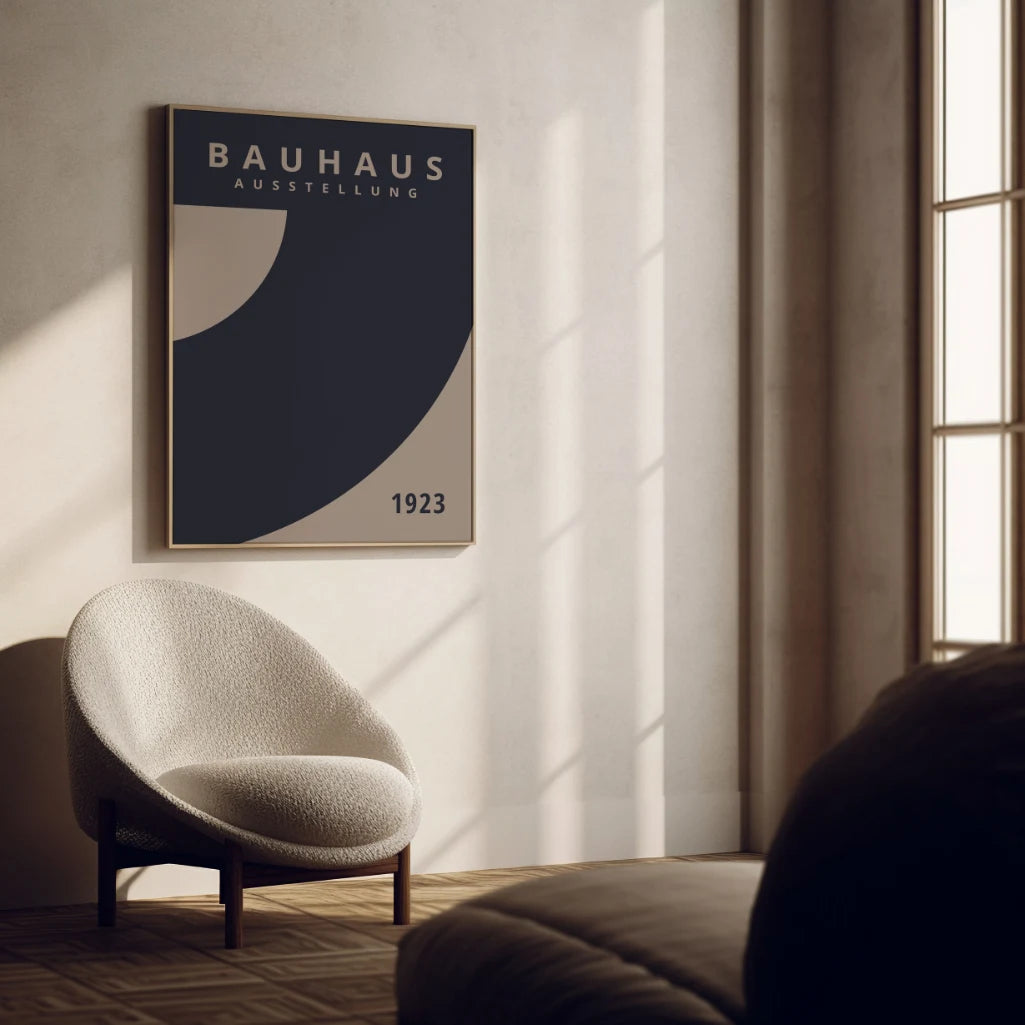 Bauhaus Blauer Farbklecks Poster