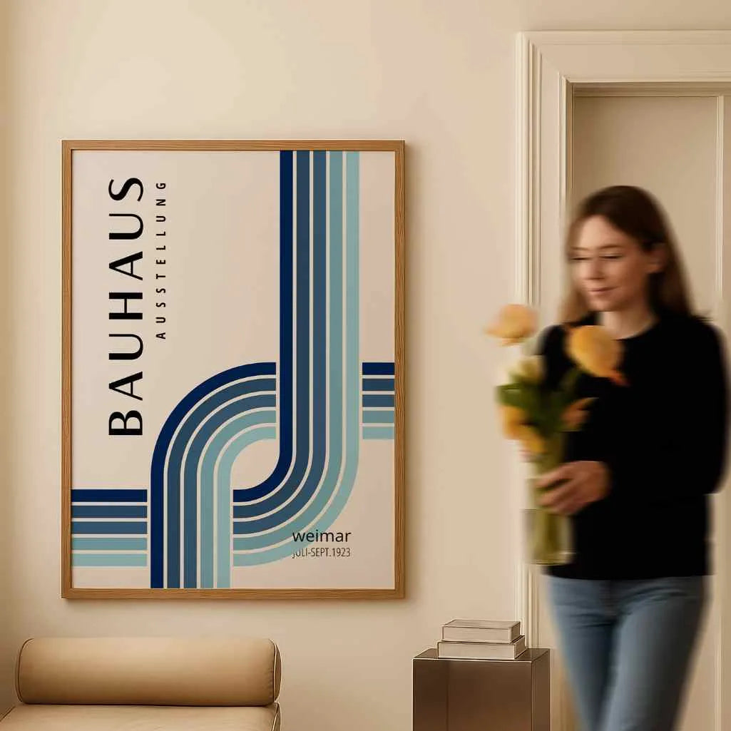 Bauhaus Blau Verlauf Poster