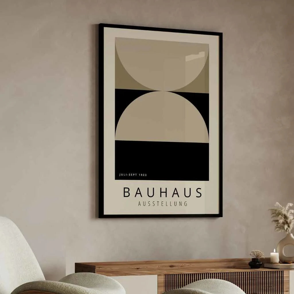 Bauhaus Schwarz Sand Poster