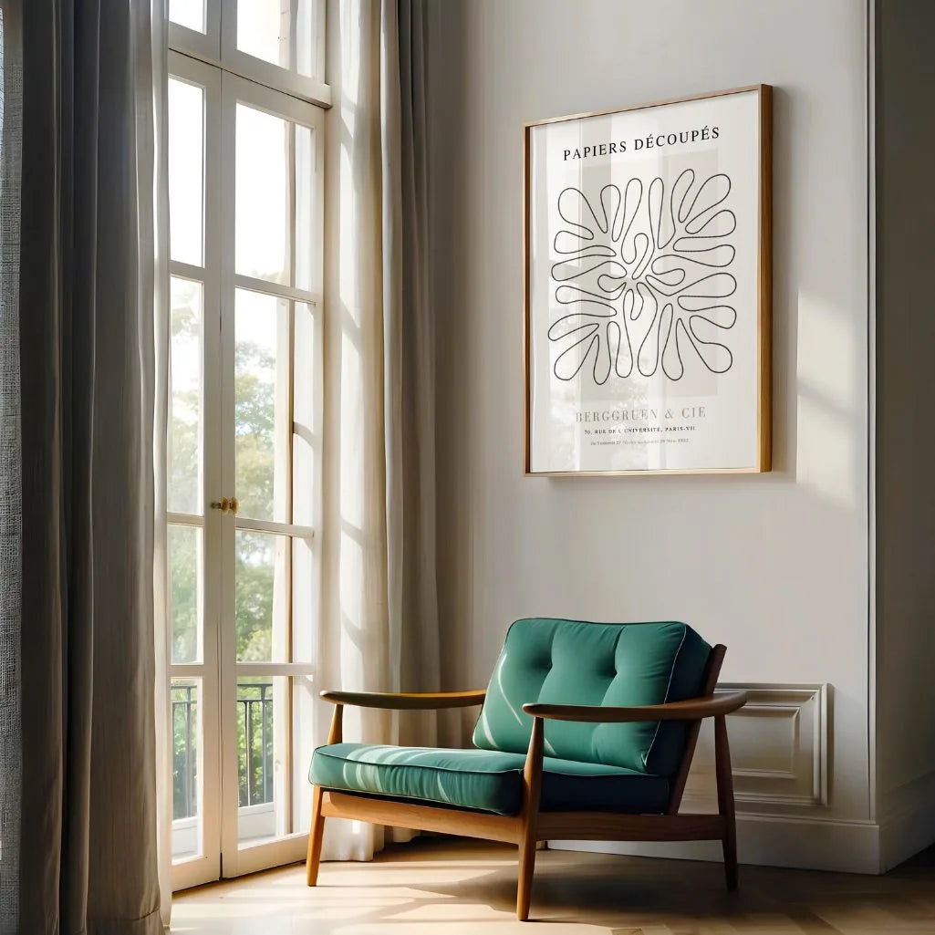 Henri Matisse – Line Art Poster Beige