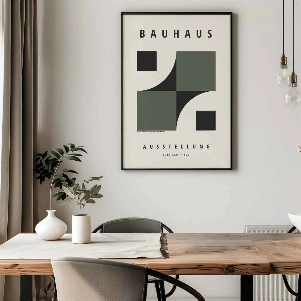 Bauhaus Grüne Formfusion Poster