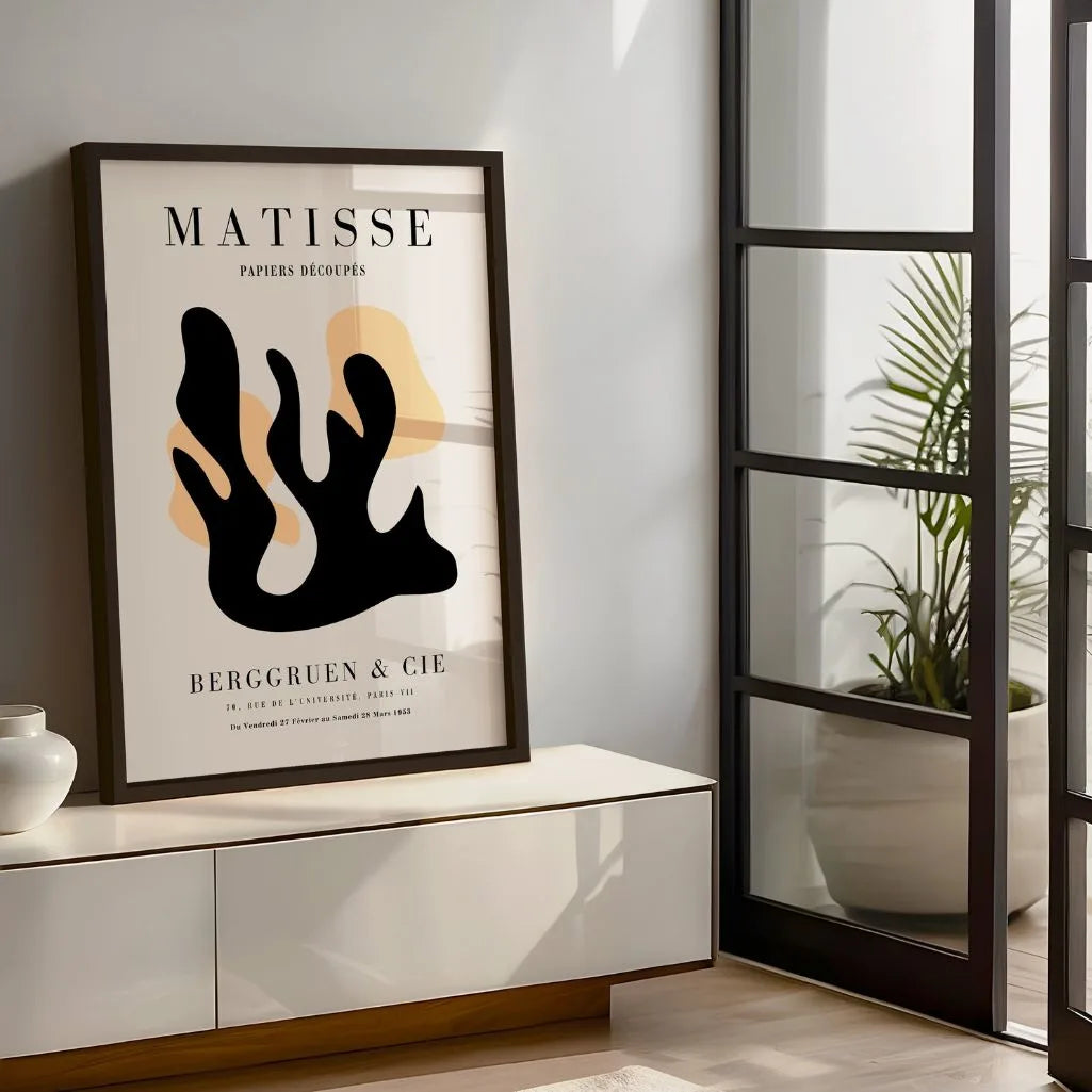 Henri Matisse Schwarz Orange Form Poster