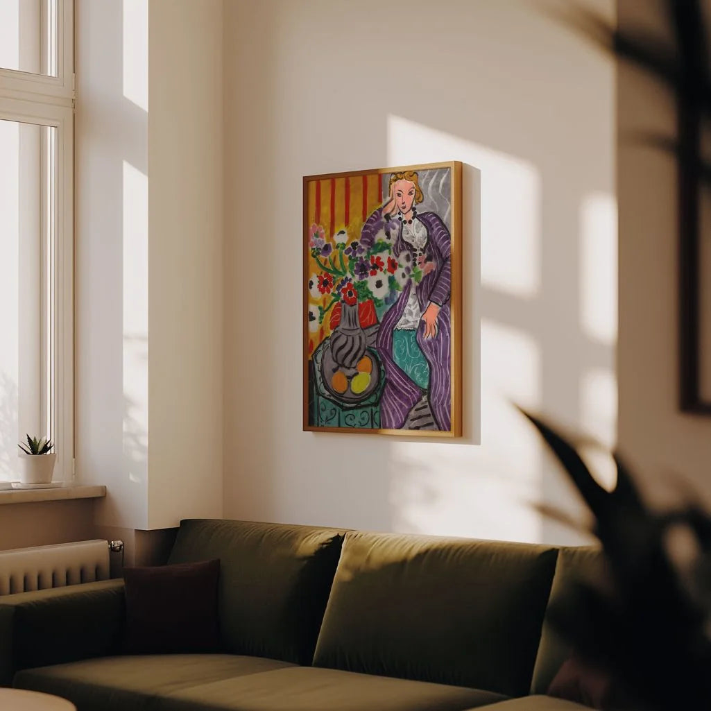 Henri Matisse Poster – Purpurrober Morgenmantel und Anemonen, 1937 