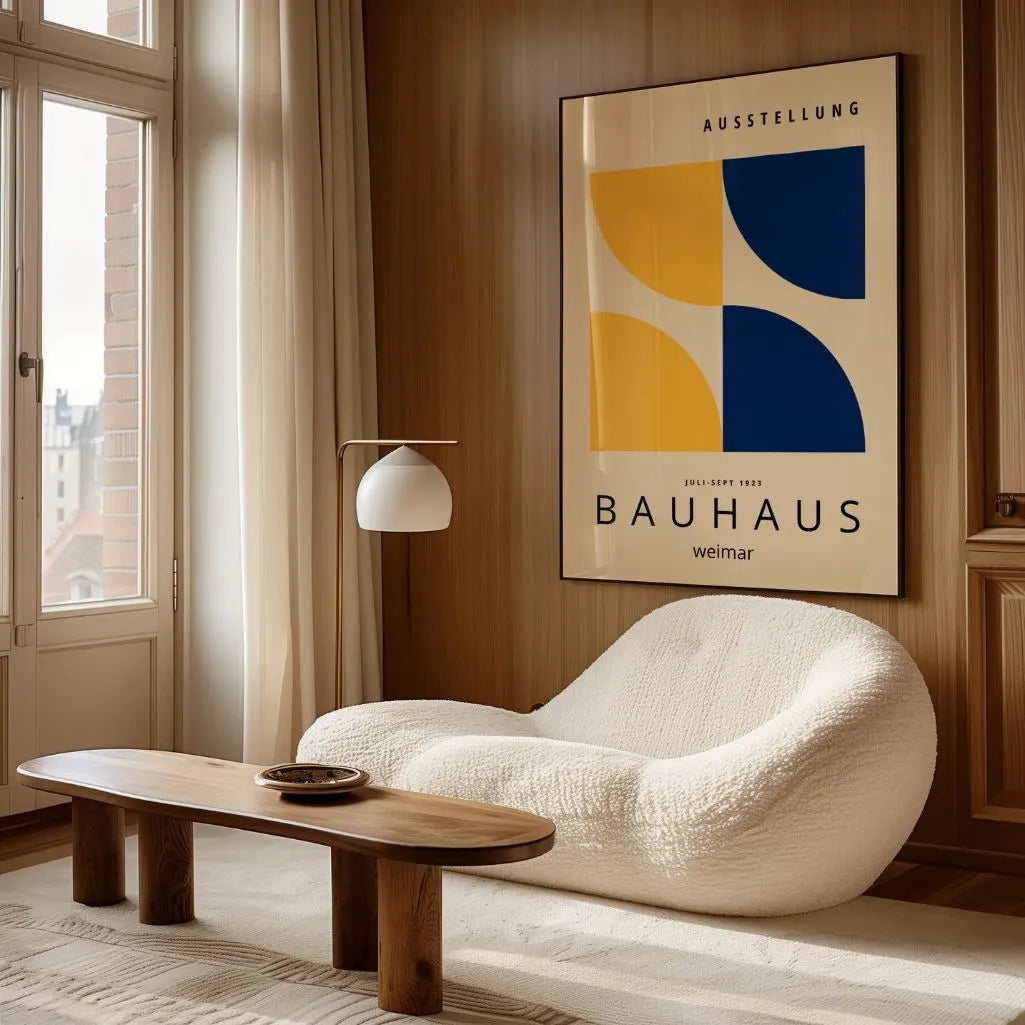 Bauhaus Gelb Navy Poster
