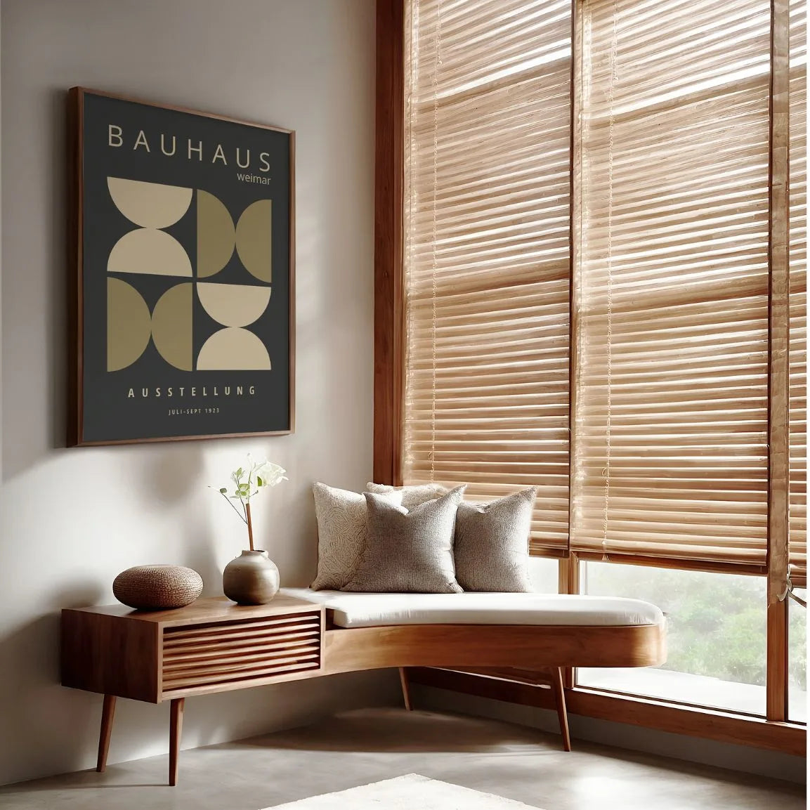 Bauhaus Ocker Formen Poster