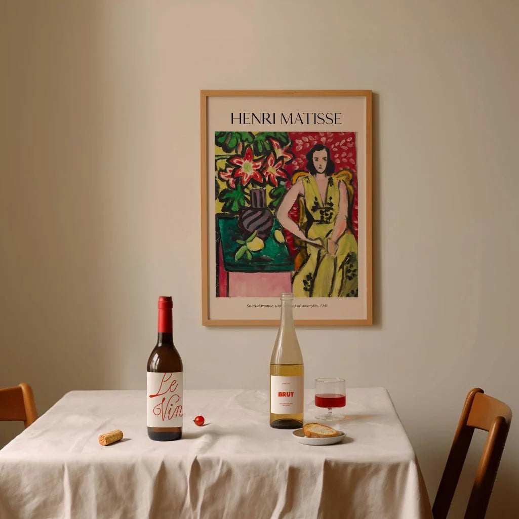 Henri Matisse Poster – Sitzende Frau mit Amaryllisvase, 1941