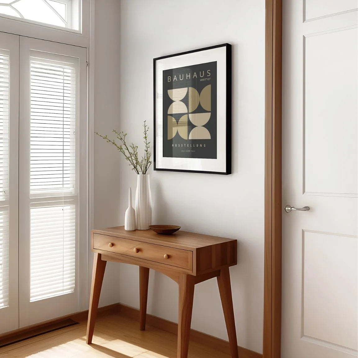 Bauhaus Ocker Formen Poster