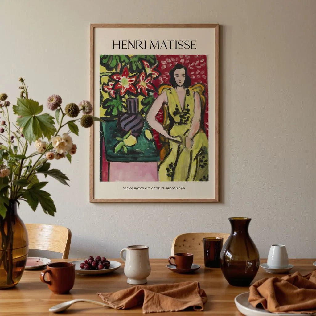 Henri Matisse Poster – Sitzende Frau mit Amaryllisvase, 1941