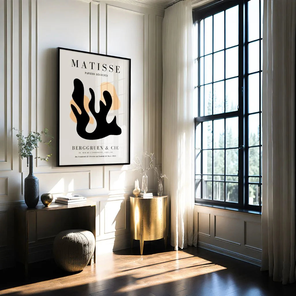 Henri Matisse Schwarz Orange Form Poster