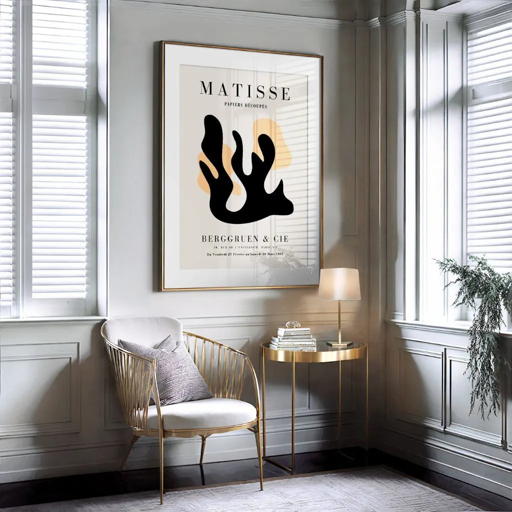 Henri Matisse Schwarz Orange Form Poster