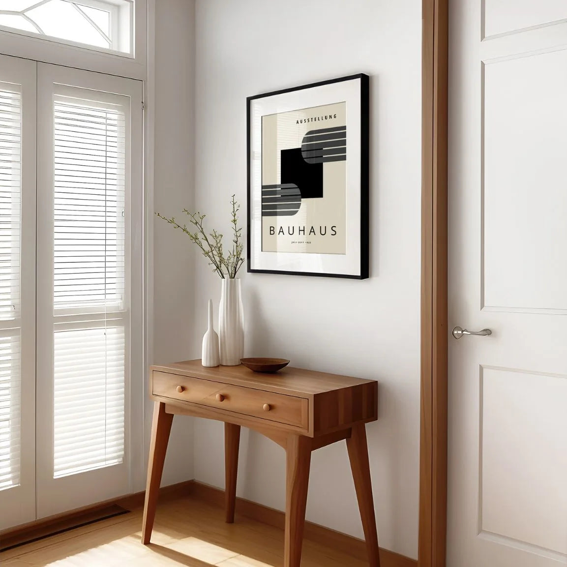 Bauhaus Linien Schwarzes Quadrat Poster