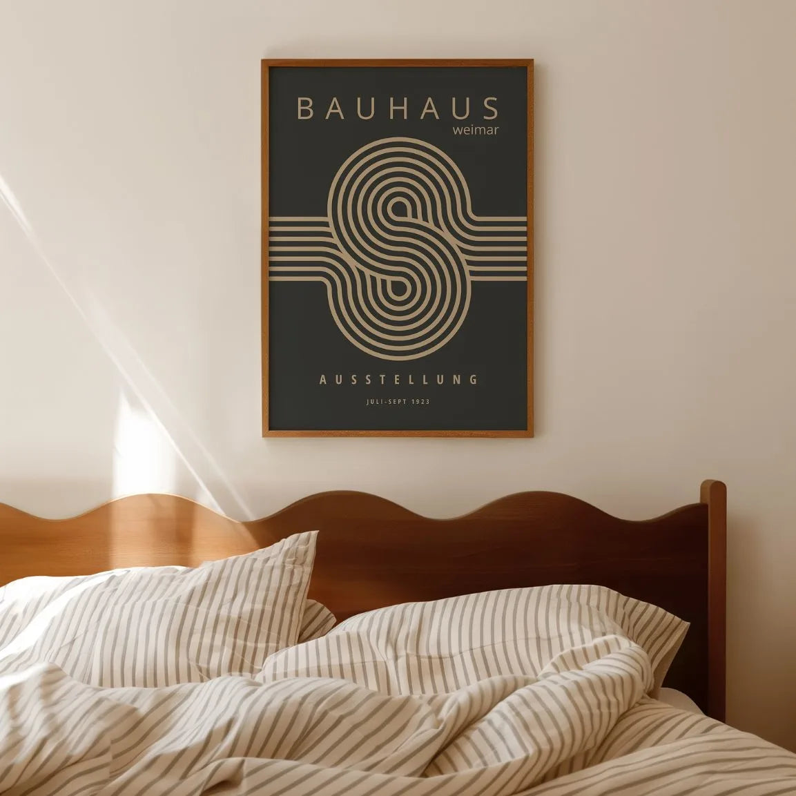 Bauhaus Beige Linien Poster