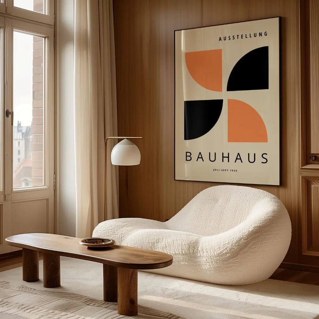 Bauhaus Orange Schwarz Poster