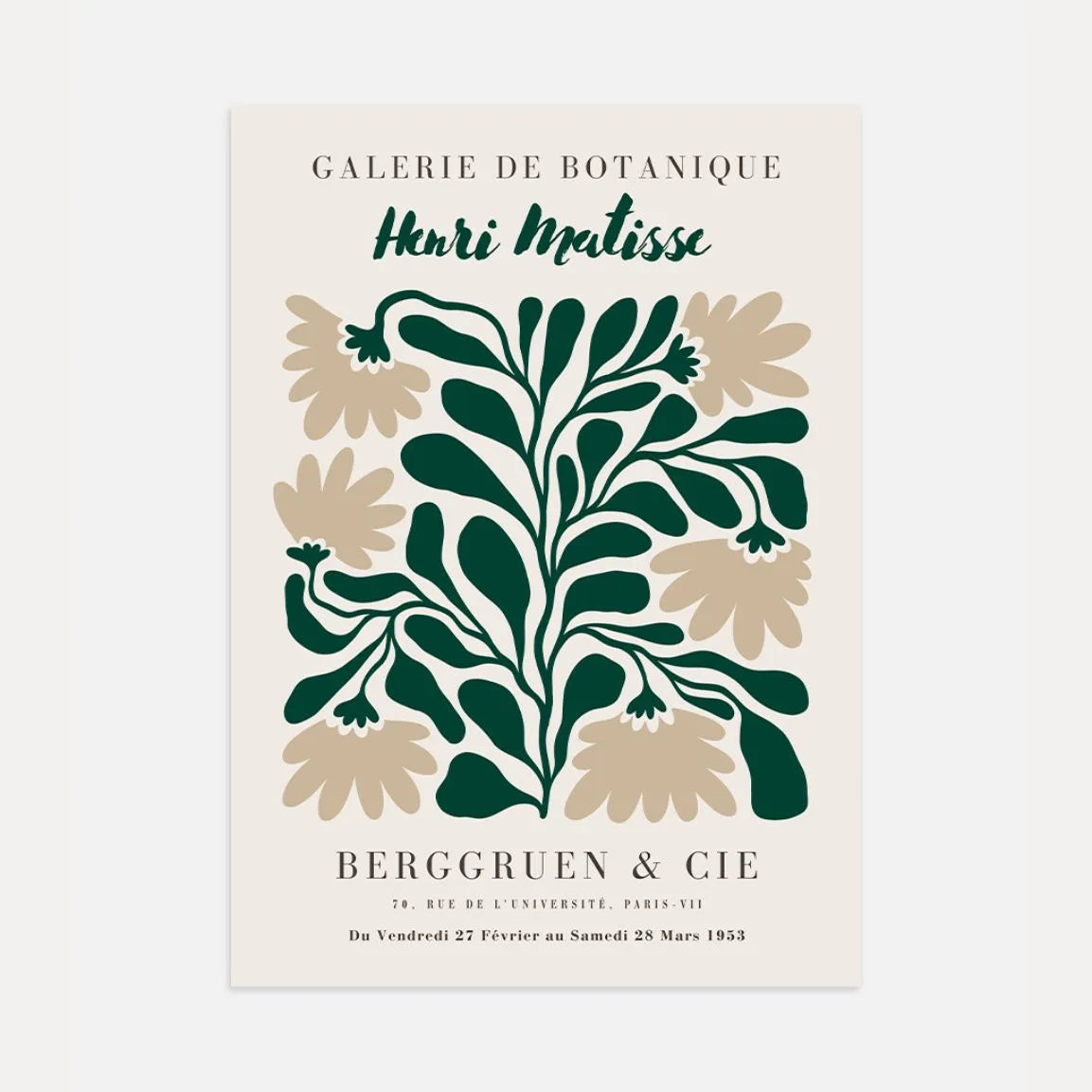 Matisse Beige Blätter Poster