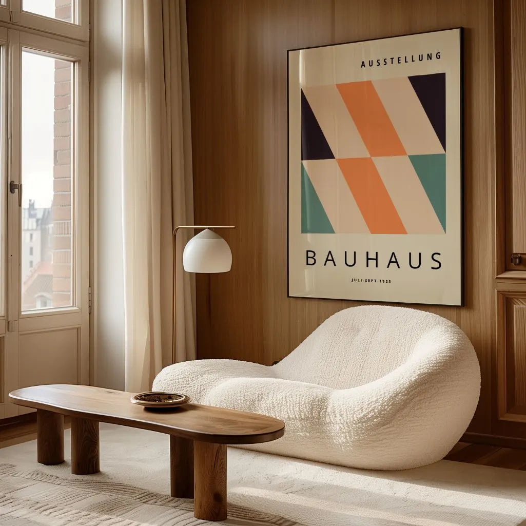 Bauhaus Diagonale Streifen Poster