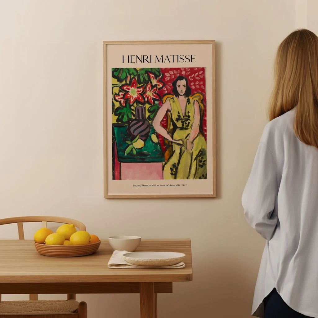 Henri Matisse Poster – Sitzende Frau mit Amaryllisvase, 1941