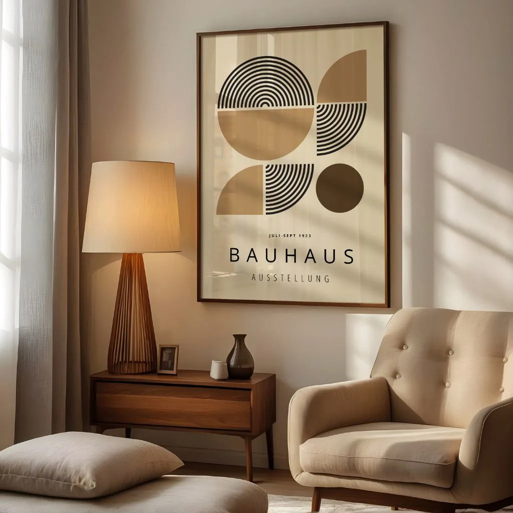 Bauhaus Geometrische Hälften Poster