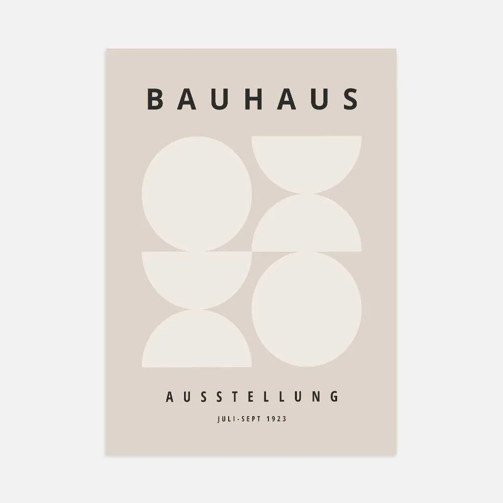 Bauhaus-Poster in Beige