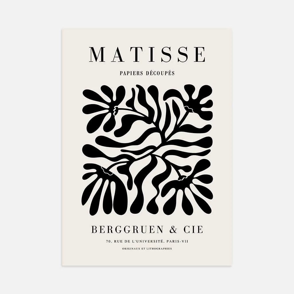 Henri Matisse Schwarzes Blumenposter