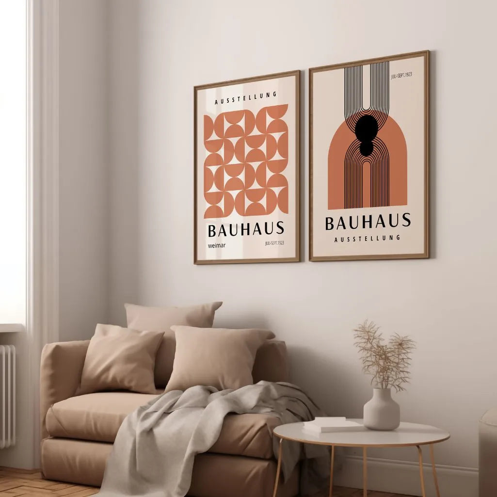 Bauhaus Geometrisches Duo – 2er Poster-Set