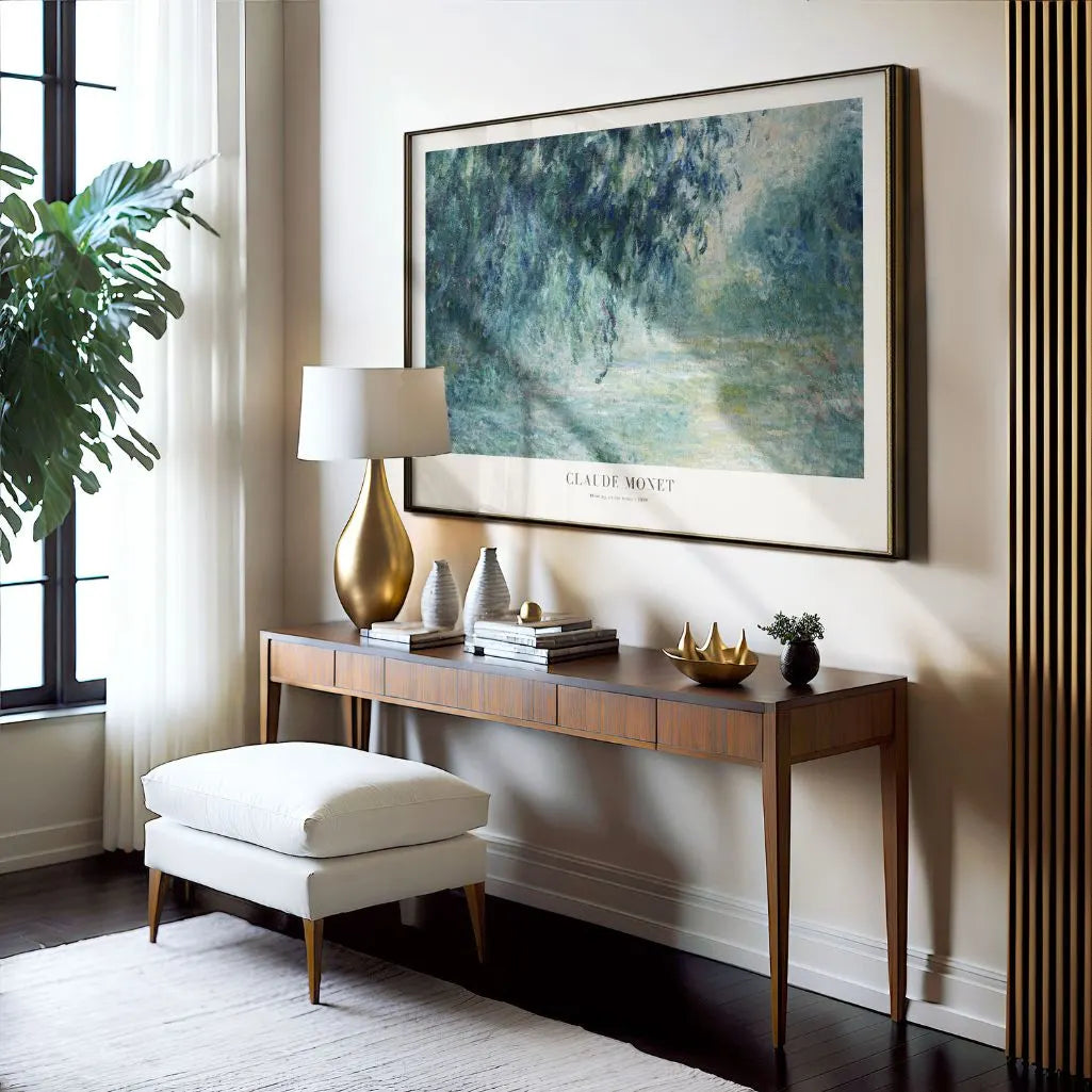 Claude Monet – Morgen an der Seine (1898) Panorama Poster