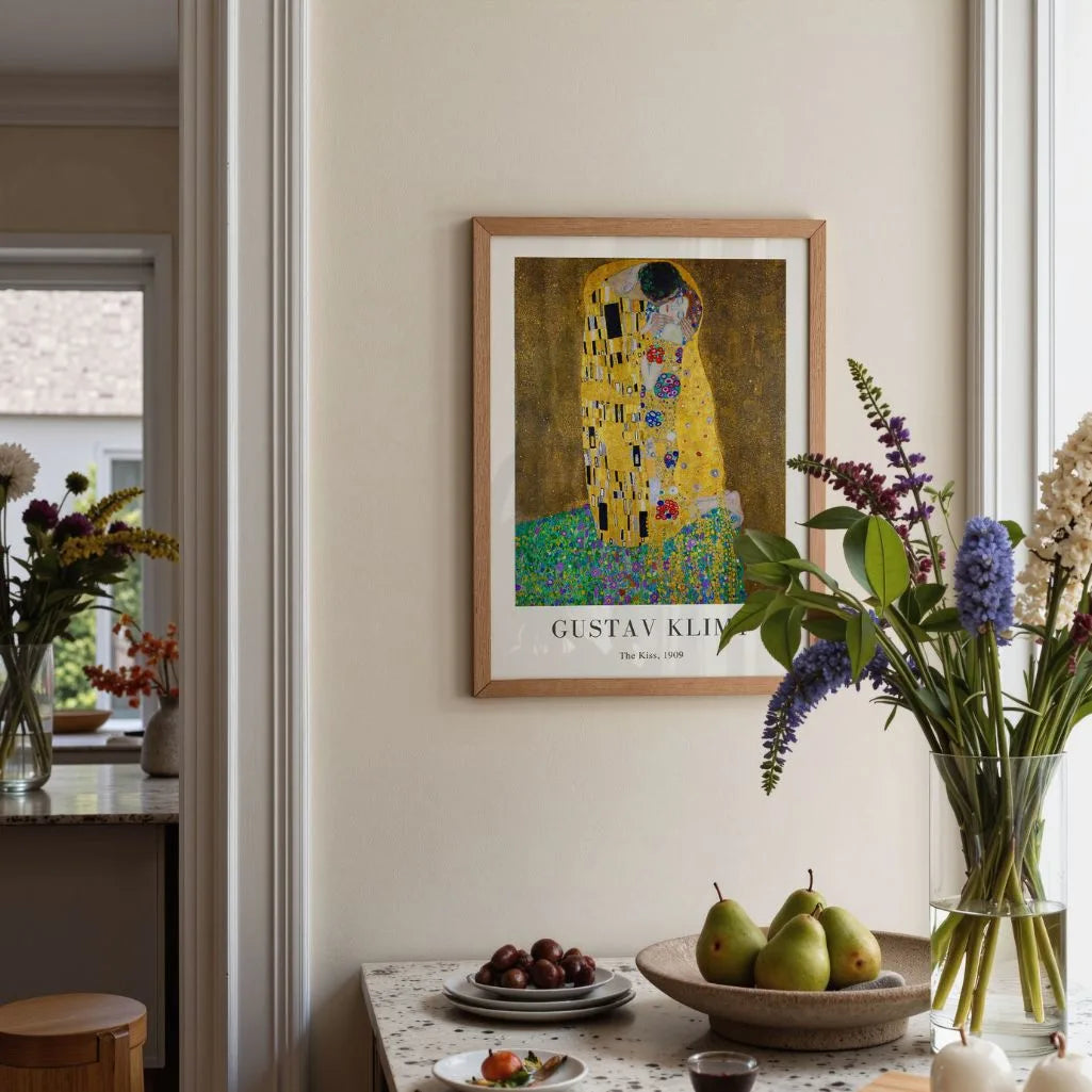 Gustav Klimt Poster – Der Kuss (1909)